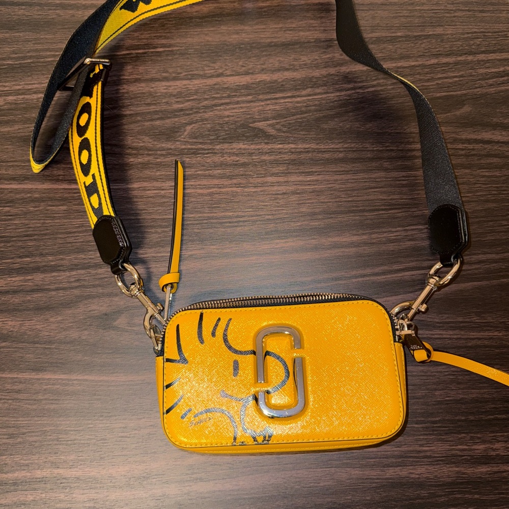 Marc Jacobs Yellow Crossbody Bag with Black Accents